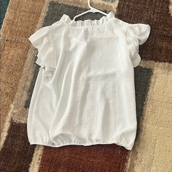 Have White Ruffle-Front Button Blouse - Picture 6 of 6